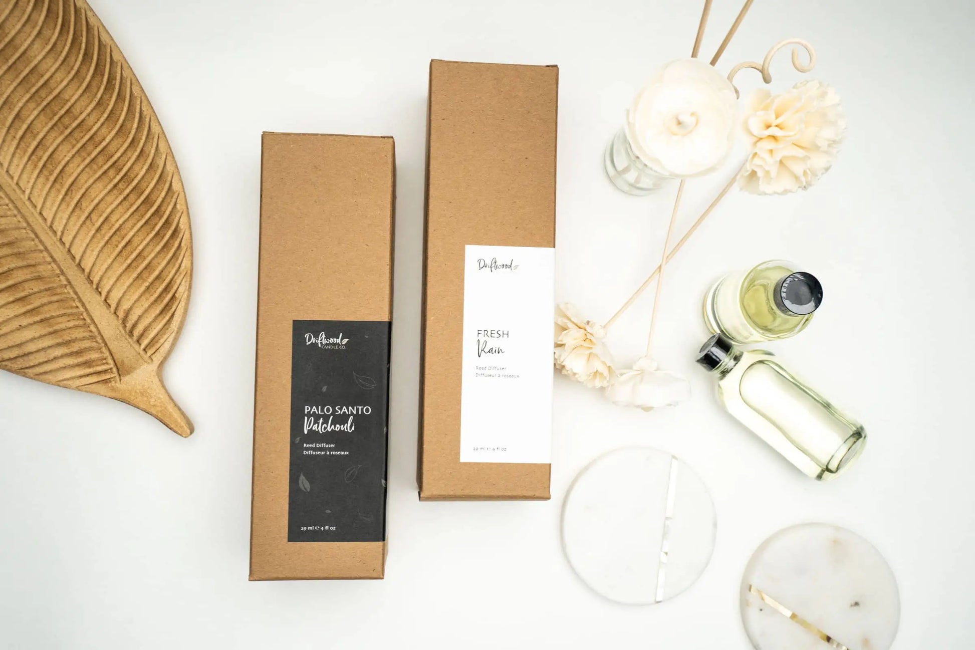 Image of Packaging and Scented Home Fragrance Sola  Flowers as Reed Diffusers for home decor and air purifying.